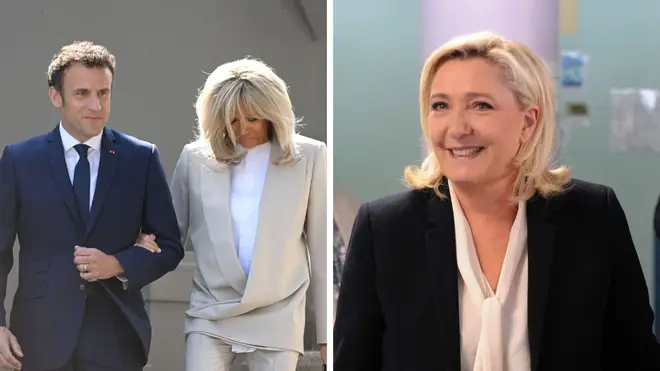 Macron and Le Pen went to their local polling stations to cast their vote.