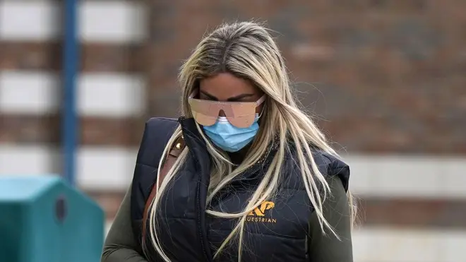 Katie Price appeared at Crawley Magistrates' Court.