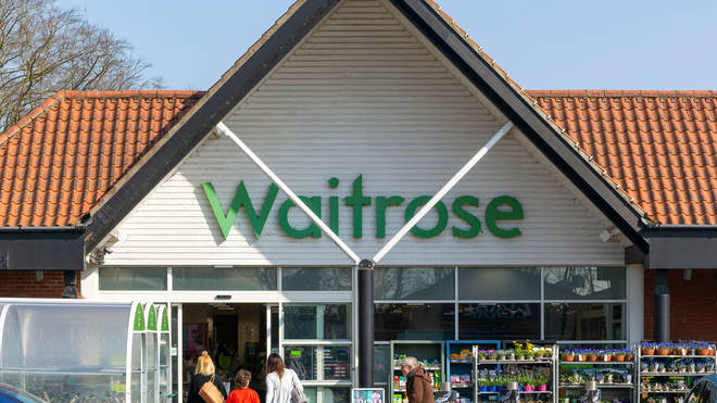 Waitrose store front with shoppers