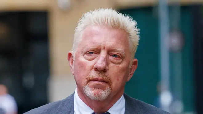 Becker photographed outside court on Friday