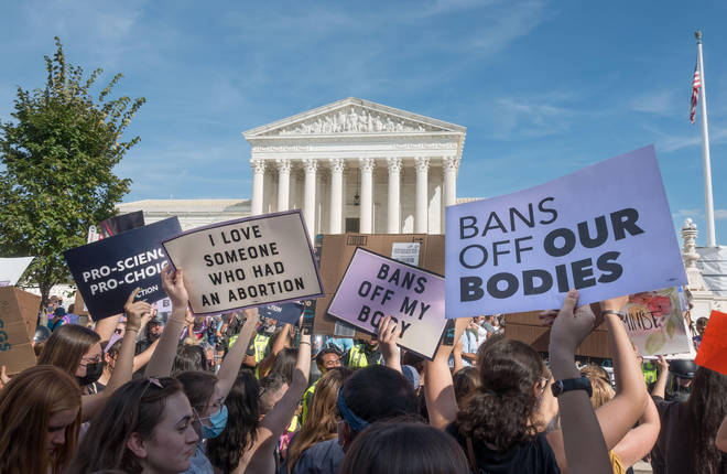 A number of states have effectively banned abortion in recent years, prompting protests outside the Supreme Court