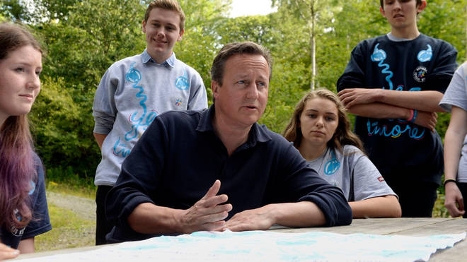 David Cameron talks to NCS members in 2015