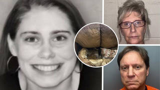 Lacey Ellen Fletcher, 36 (left), was found dead "fused" to Shelia, 64 and Clay Fletcher, 65, have been charged with second-degree murder.her sofa. Her parents,