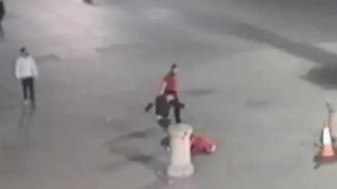 Trafalgar Square Assault Homeless Man