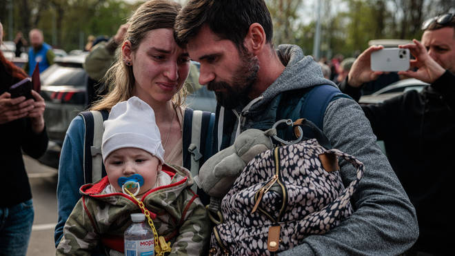 Women and children are being evacuated to Zaporizhzhia