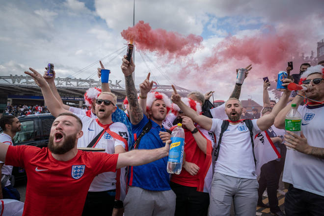 England fans enjoying the Euros.
