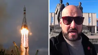 Benjamin Rich denied being arrested at a Russian-controlled spaceport in Kazakhstan