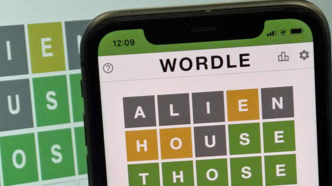 A Wordle game on a smartphone