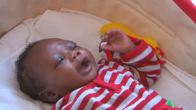 Baby Harry was founded abandoned in an east London park back in September
