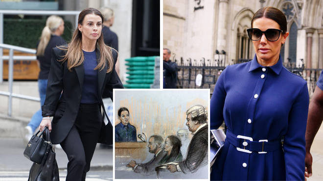 Coleen Rooney (left) and Rebekah Vardy (right) arrive in court for a high-profile libel trial.
