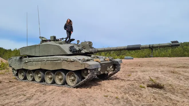 LBC's Charlotte Lynch spoke to troops in Finland - and got up close with a Challenger 2 tank