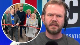 James O'Brien left baffled by photo of Tory council leader cutting ribbon on food bank