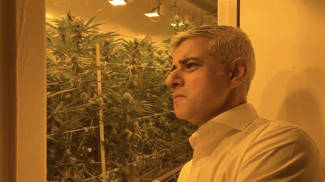 Sadiq Khan touring the cannabis cultivator Traditional in LA.