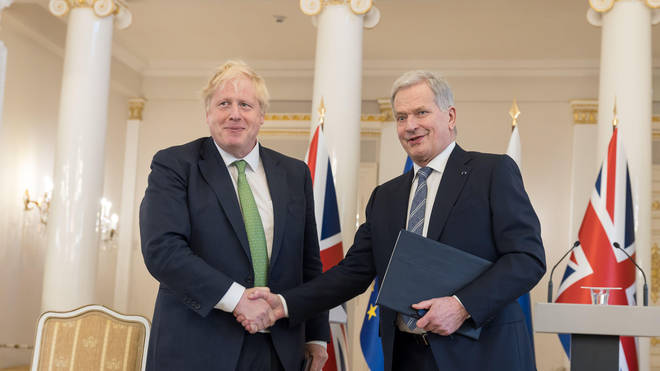 Boris Johnson has agreed a defence pact with Finland, and its president Sauli Niinisto said he is in favour of joining Nato