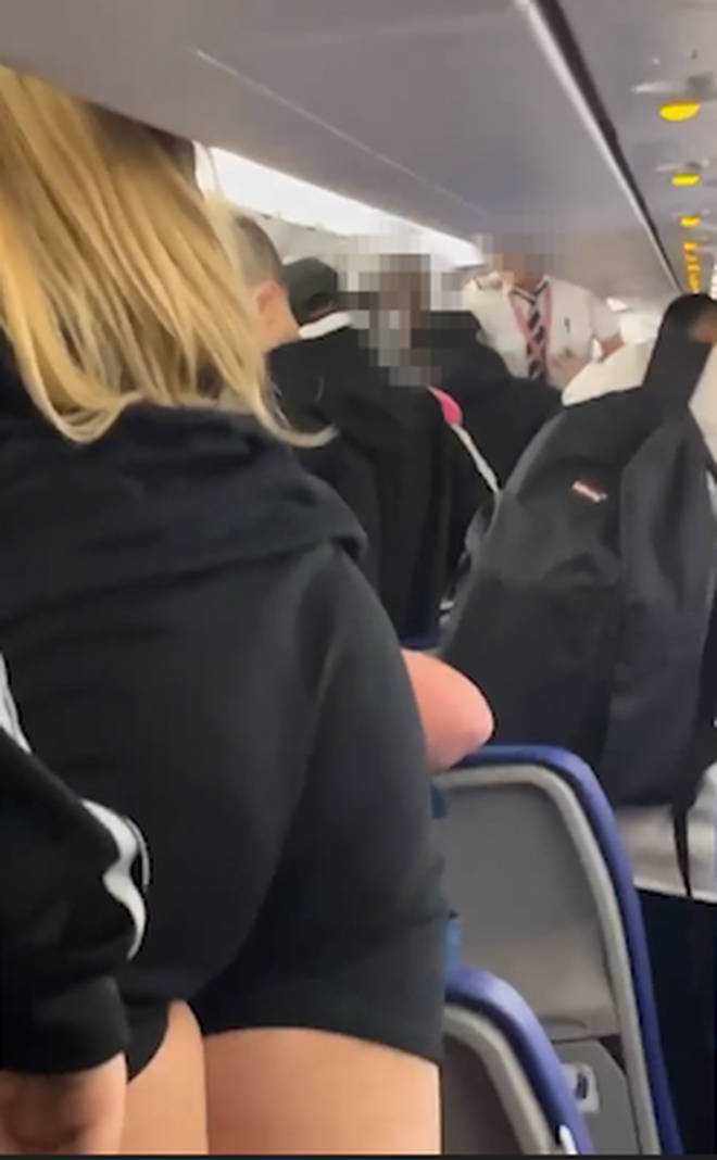 The fight broke out on the Wizz Air flight to Crete, Greece.
