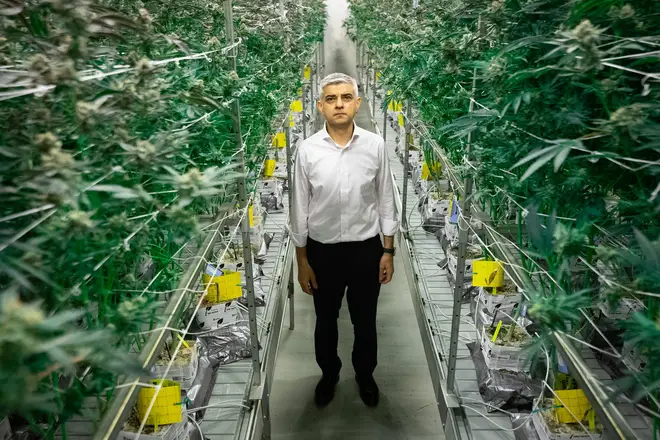 Sadiq Khan visited a cannabis dispensary and cultivation facility on Wednesday