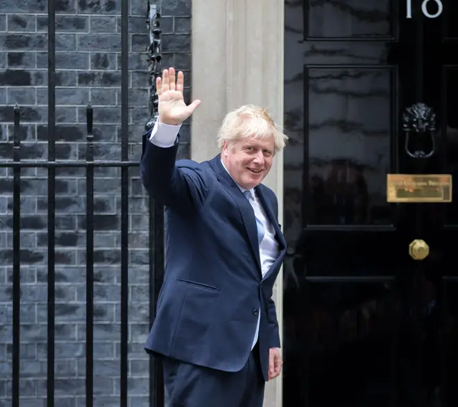 Boris Johnson outside Downing Street.