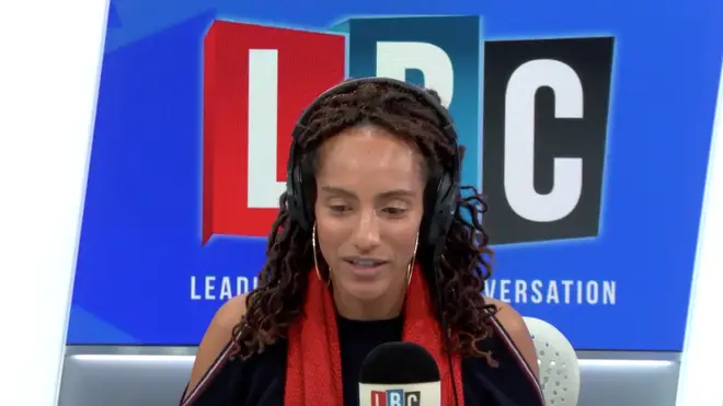 Afua Hirsch in the LBC studio