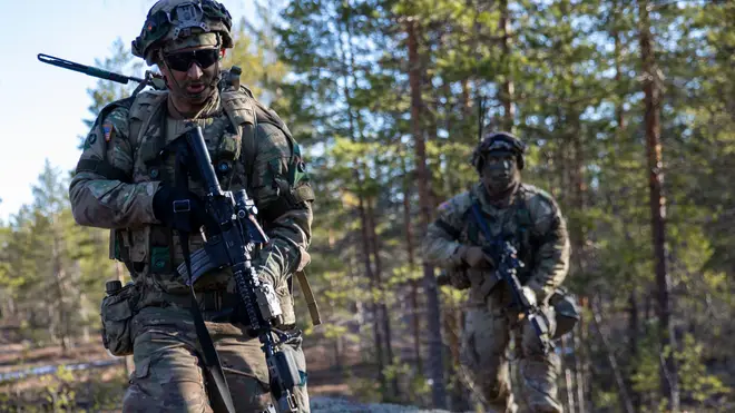 US soldiers have visited Finland to exercise with troops there, amid an expected Nato membership bid
