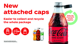 Coca-Cola's new attached caps
