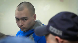 Russian soldier Vadim Shishimarin, 21, during a court hearing in Kyiv