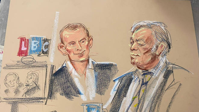 She sketched Andrew Marr in the LBC studio