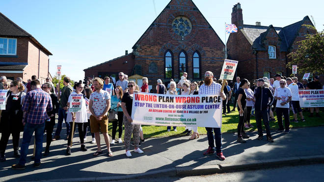 Angry residents opposed plans for an asylum centre