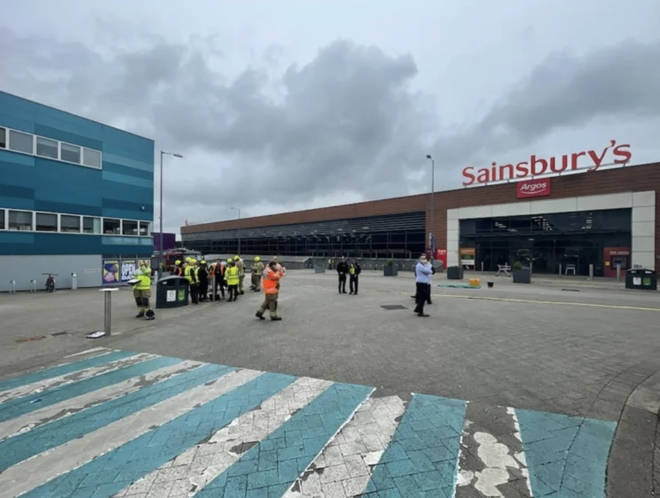 Emergency services were called to the supermarket in Longbridge, south west of Birmingham