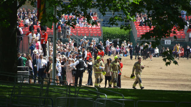 Trooping the Colour stand collapses