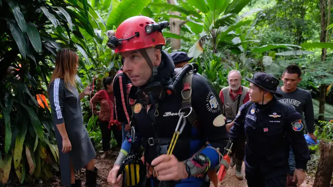 Richard Stanton at the site of the cave rescue in Thailand