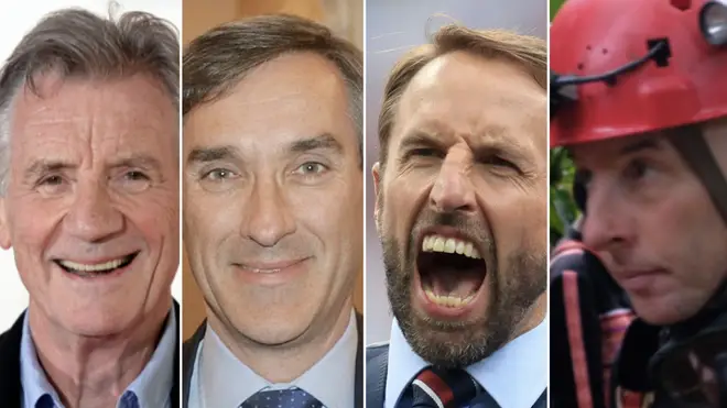 Michael Palin, MP John Redwood, Gareth Southgate and Richard Stanton