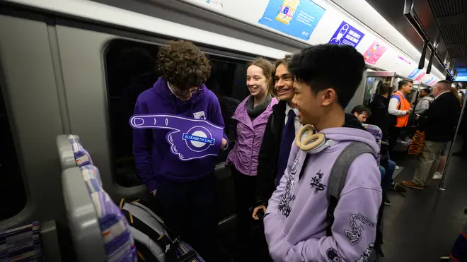 Some Elizabeth line attracted fans with foam hands