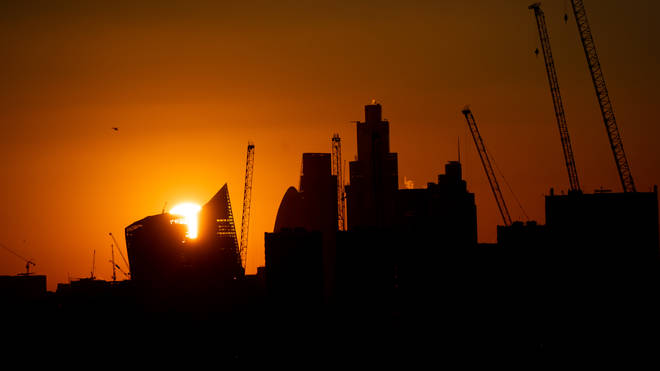 The London city skyline