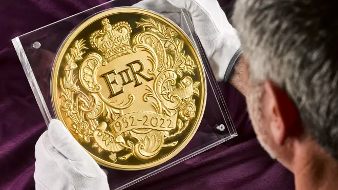 The Royal Mint's giant Platinum Jubilee coin