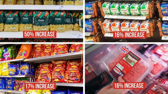 Supermarket food prices have surged over the last year