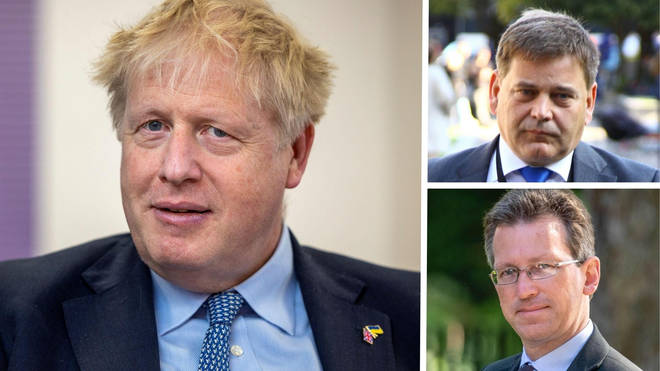 Conservative MPs Andrew Bridgen (top right) and Jeremy Wright (bottom right) have called for Boris Johnson to resign.