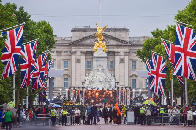 A man was arrested for allegedly trespassing in the grounds of Buckingham Palace.