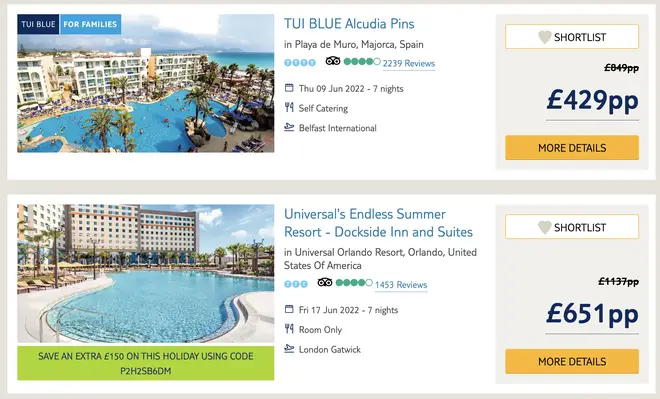 As of 3pm, TUI was still selling seven-night self catered holidays to Palma de Mallorca for a family of four (two adults, two children) including flights for £429.