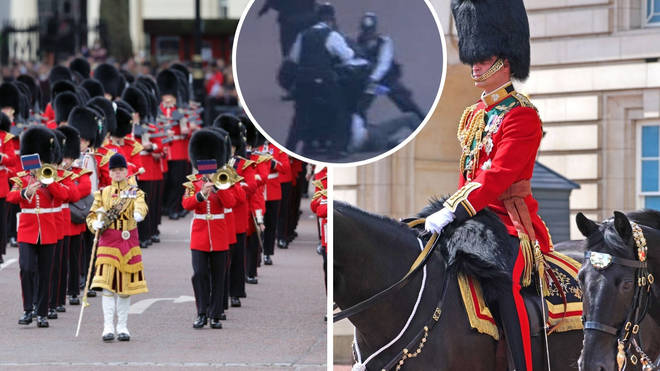 Trooping the Color has got underway in central London as the Queen's Platinum Jubilee weekend kicks off.