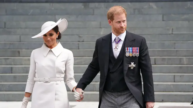 Harry and Meghan were cheered at the service