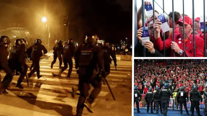 Police used tear gas on fans