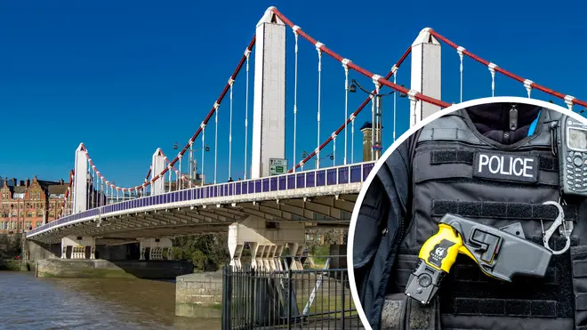 A man jumped off Chelsea Bridge after being tasered by police