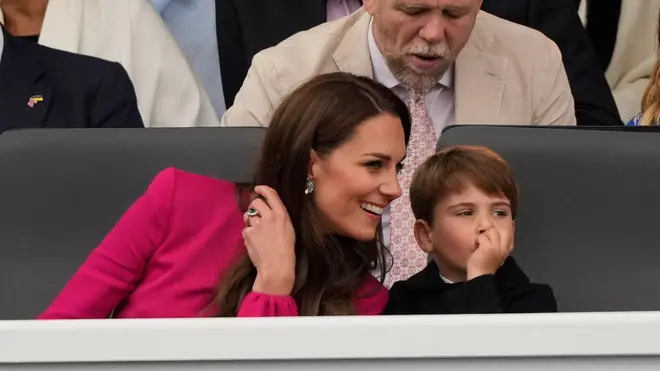 The Duchess of Cambridge and Prince George in the Royal Box