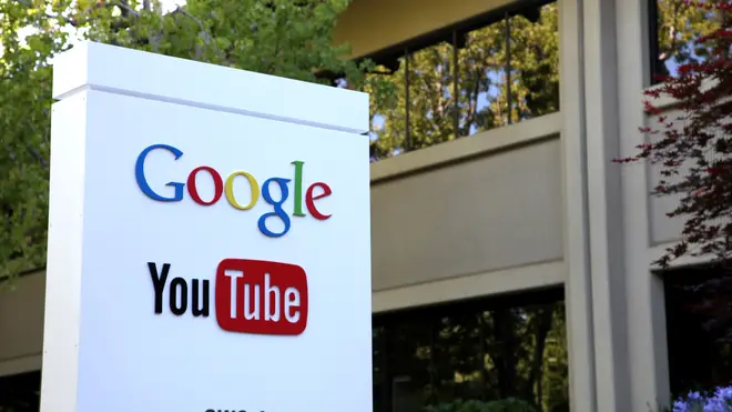 Google and YouTube signs