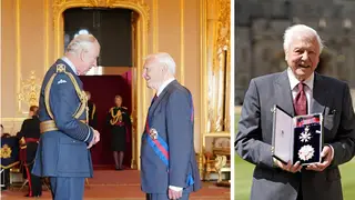 Sir David was presented with the honour at Windsor by Prince Charles
