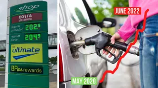 Fuel prices soared again, meaning the refill for an average family car shot above £100