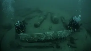 A cannon found with the wreck of the HMS Gloucester