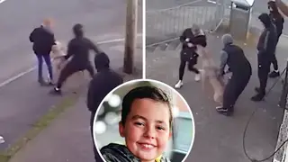 CCTV footage shows a dog lunging at people just days before it killed 10-year-old Jack Lis