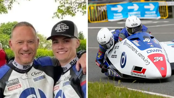 The father and son team died during an incident in Friday's sidecar race