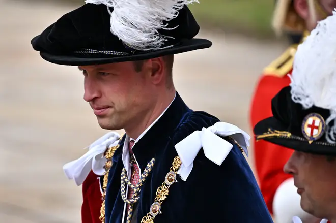 The Duke of Cambridge at the Most Noble Order of the Garter Ceremony in Windsor Castle.